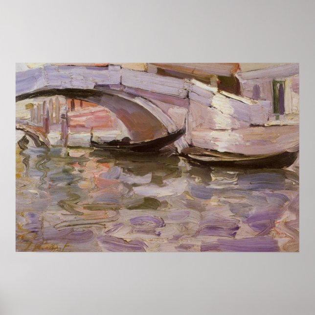 Gondeln von John Singer Sargent, Impressionismus A Poster (Vorne)