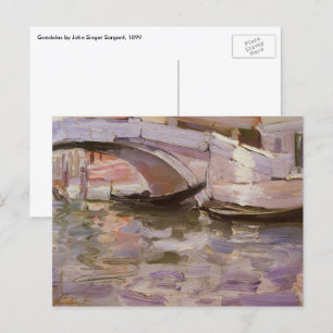 Gondeln von John Singer Sargent, Impressionismus K Postkarte
