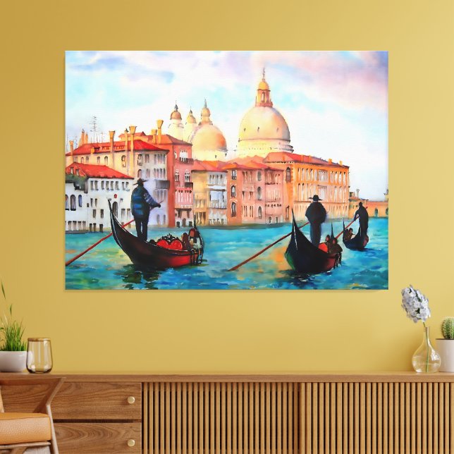 Gondeln von Venedig Leinwanddruck (Insitu (Wohnzimmer))