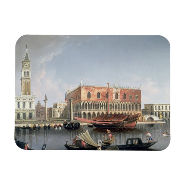 Gondeln vor dem Markusplatz, Venedig Magnet (Horizontal)