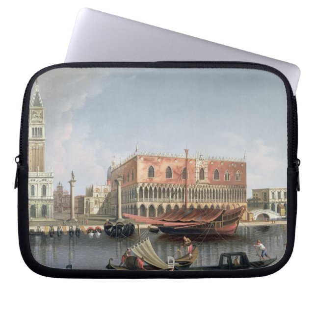 Gondeln vor St. markiert Quadrat, Venedig Laptopschutzhülle (Vorderseite)