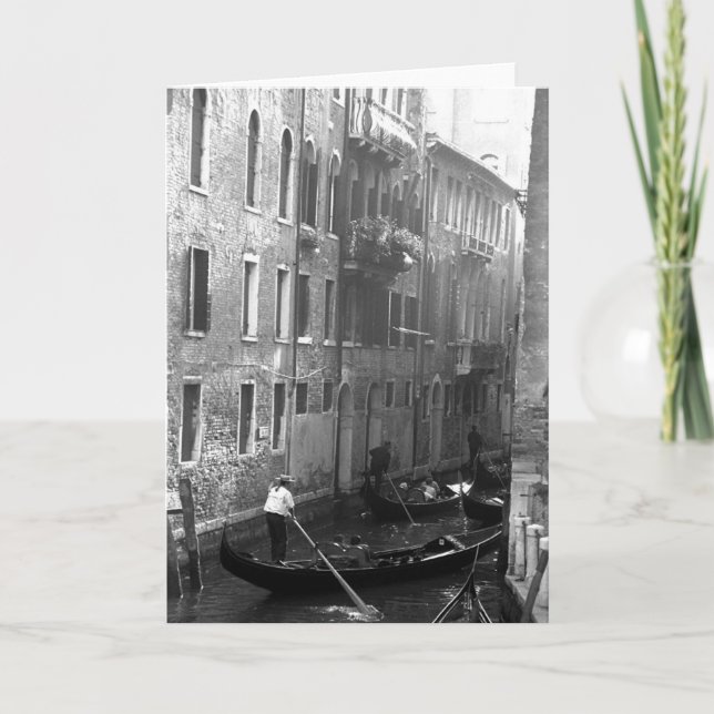 Gondola Ride Venice Italien Karte (Vorderseite)