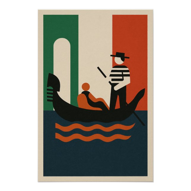 Gondole in Italien Poster (Vorderseite)
