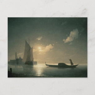 Gondolier at Sea by Night, 1843 Postkarte