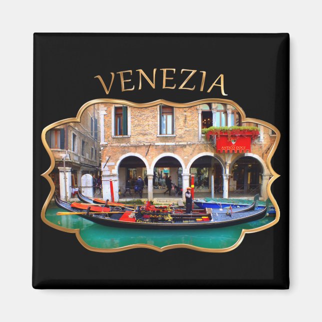 Gondolier in Cannaregio Magnet (Vorne)
