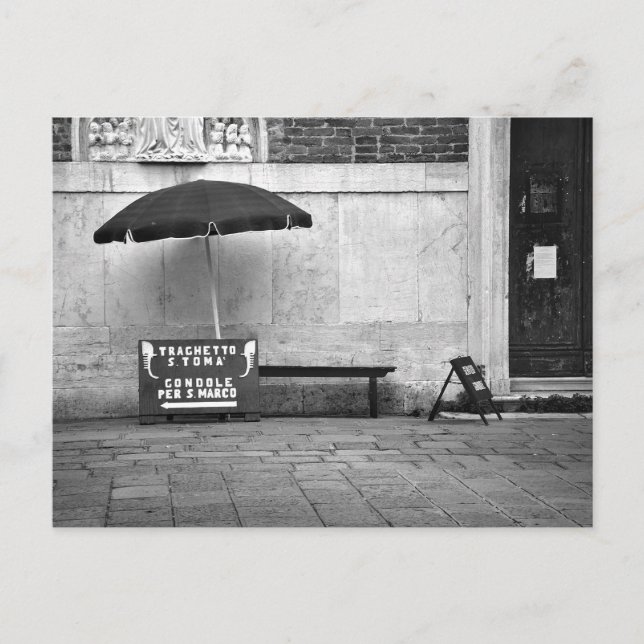 Gondolier Stand Postcard Postkarte (Vorderseite)