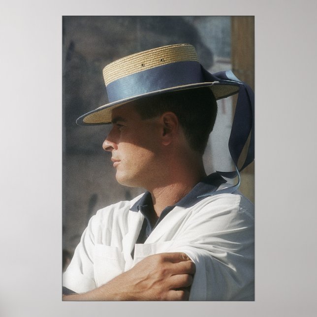 Gondolier, Venedig, Italien Poster (Vorne)