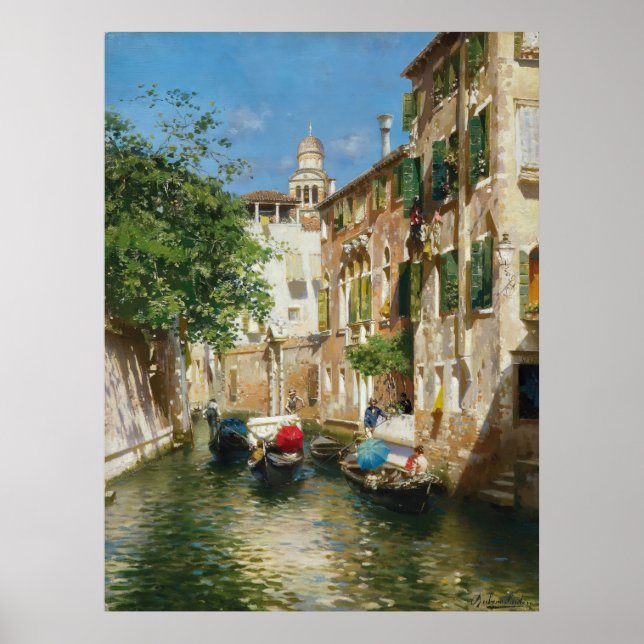 Gondoliers auf einem Venezianischen Kanal Rubens S Poster (Vorne)
