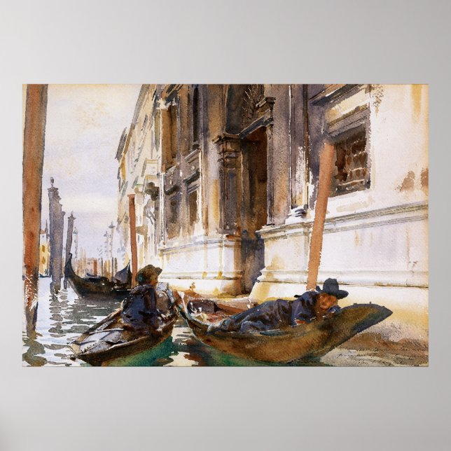 Gondoliers’ Siesta von John Singer Sargent Poster (Vorne)