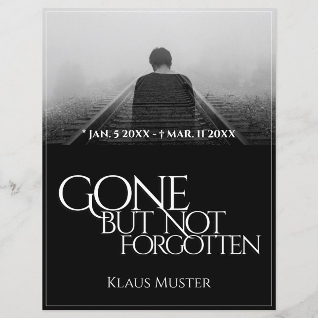 Gone, aber nicht vergessen - Dunkel (Vorderseite)