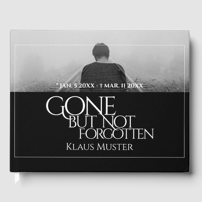 Gone, aber nicht vergessen - Dunkel Gästebuch (Vorderseite)