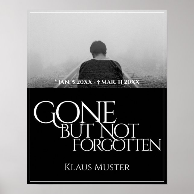 Gone, aber nicht vergessen - Dunkel Poster (Vorne)