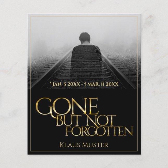 Gone, aber nicht vergessen - Dunkles Gold (Vorderseite)