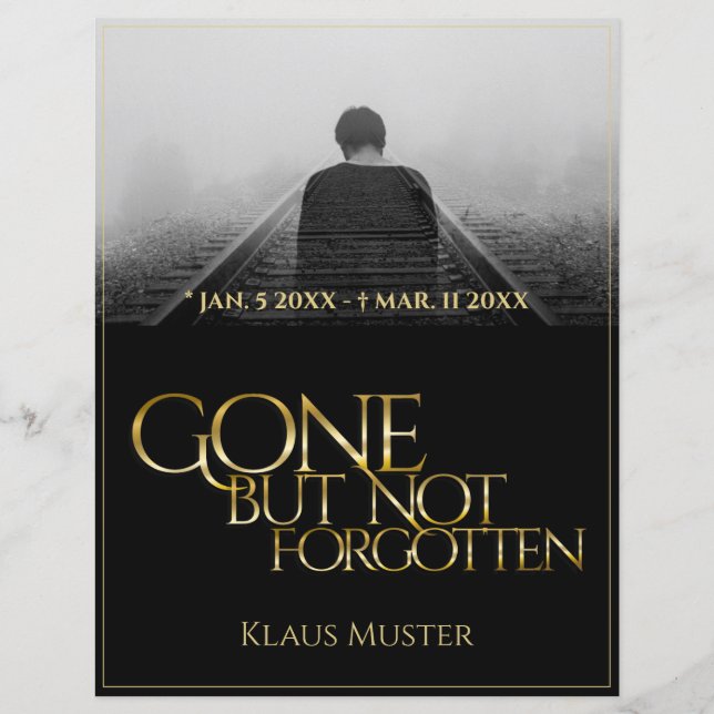 Gone, aber nicht vergessen - Dunkles Gold (Vorderseite)