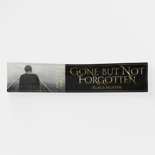 Gone, aber nicht vergessen - Dunkles Gold Banner