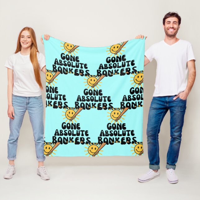 Gone Absolute Bonkers Meme Fleecedecke (Beispiel)