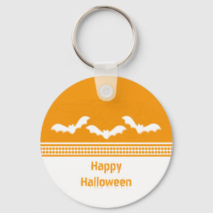 Gone Batty Halloween Schlüsselanhänger, Orange & W Schlüsselanhänger