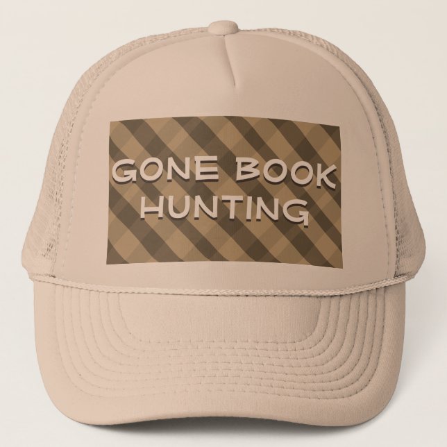 Gone Book Junting Quote Brown Kariert Trucker Hat Truckerkappe (Vorderseite)