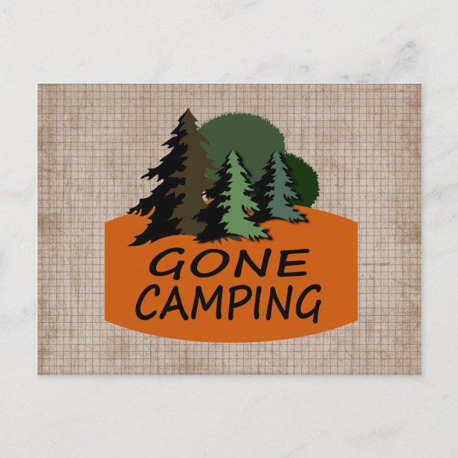 Gone Camping Nature Lovers Postkarte (Vorderseite)