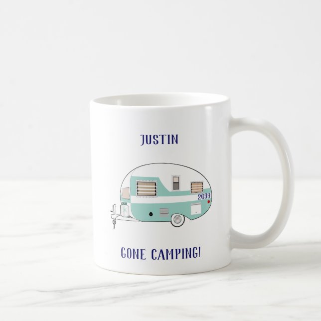 Gone Camping RV Trailer Campingplatz Kaffeekuchen  Kaffeetasse (Rechts)
