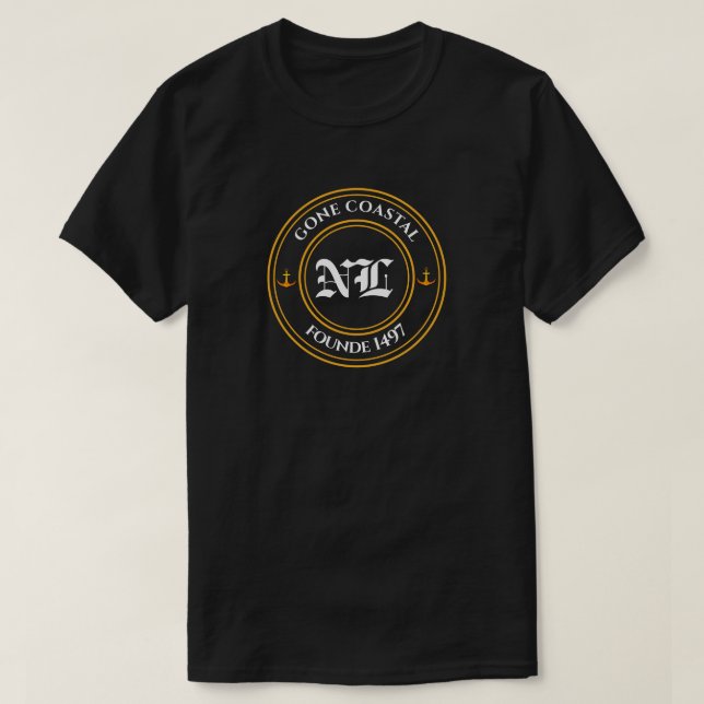Gone Coastal NL Founde 1497 Neufundland T-Shirt (Design vorne)