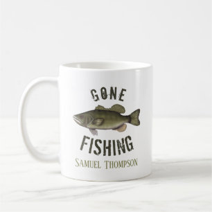 Gone Fish Bass Fish Modern Fisherman Kaffeetasse