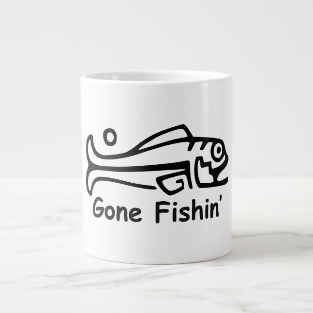 Gone Fishin' Jumbo-Tasse (Vorderseite)
