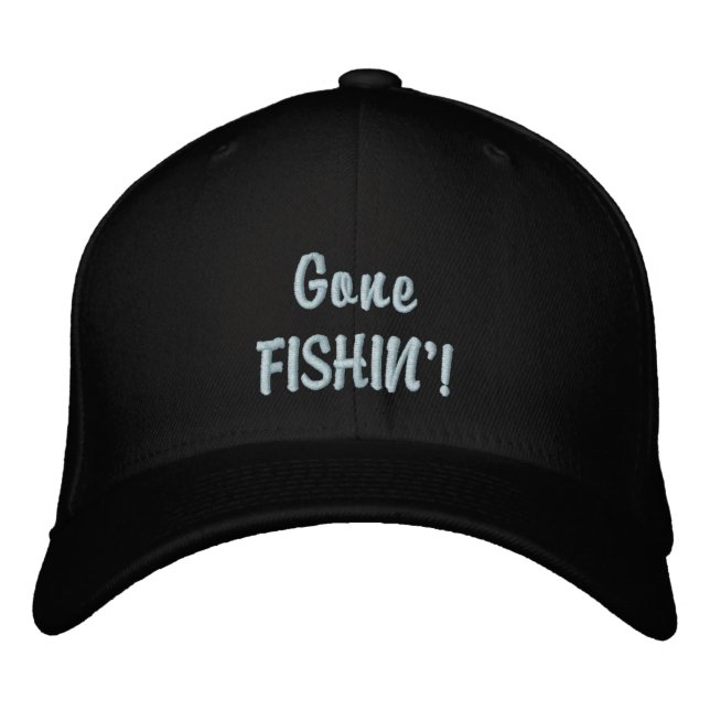 Gone Fishin'Anglers CAP Bestickte Kappe (Vorderseite)