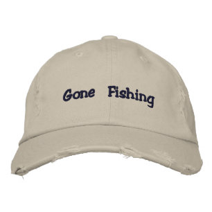 Gone Fishing Bestickte Baseballkappe