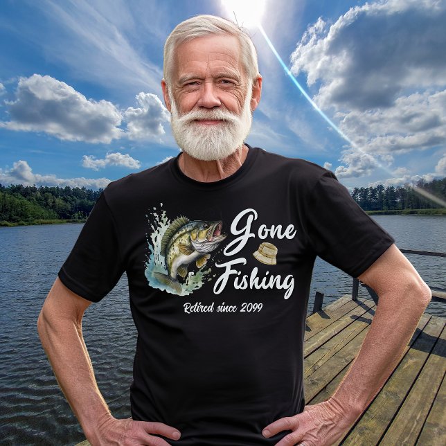 Gone Fishing Big Fish Fisherman T-Shirt (Von Creator hochgeladen)
