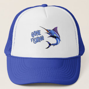 Gone Fishing Blaues Marlin Cap Truckerkappe