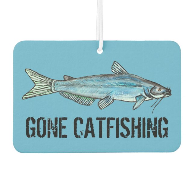 Gone Fishing Blue Catfish Autolufterfrischer (Vorderseite)