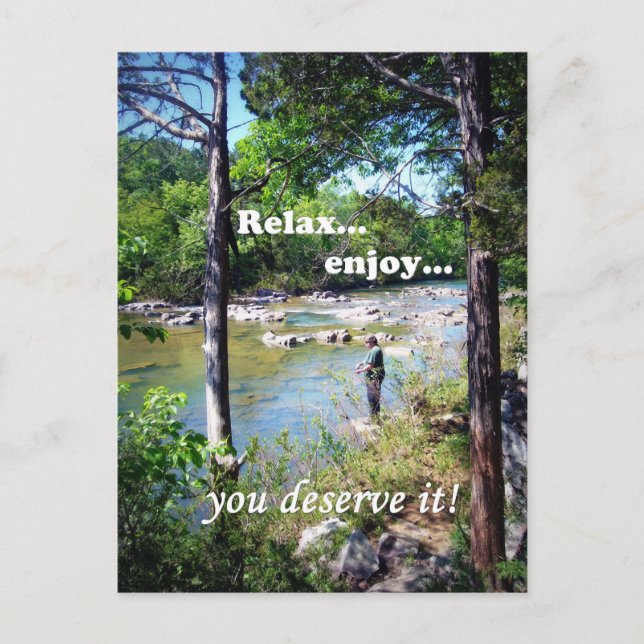 Gone Fishing Card Postkarte (Vorderseite)