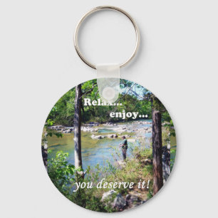 Gone Fishing Card Schlüsselanhänger