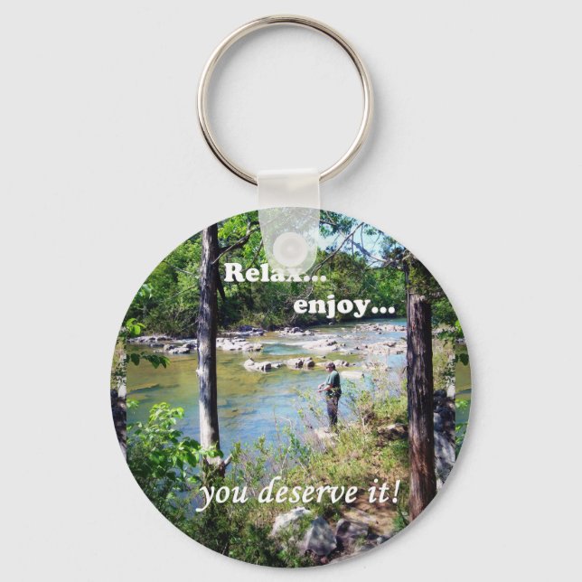 Gone Fishing Card Schlüsselanhänger (Vorderseite)