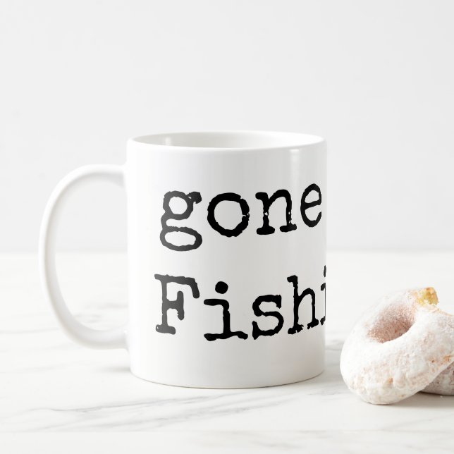 Gone Fishing Coffee Mugs  Kaffeetasse (Mit Donut)