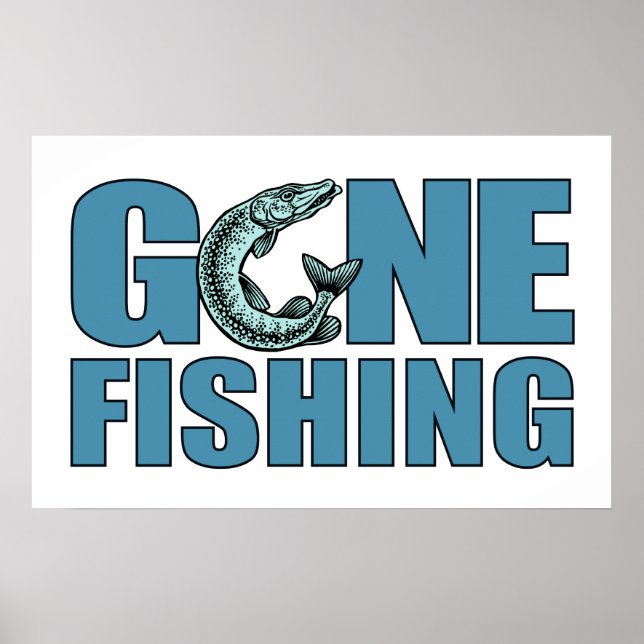 GONE FISHING Custom Poster (Vorne)