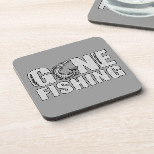 GONE FISHING Custom Untersetzer