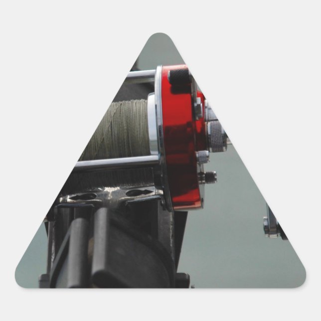 Gone Fishing Dreieckiger Aufkleber (Vorderseite)