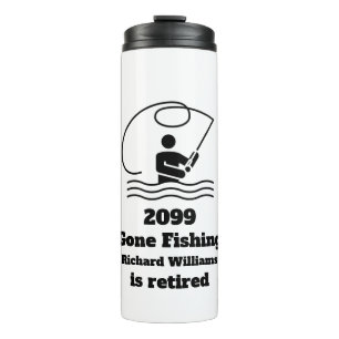 Gone Fishing Fisherman Retirement Gift Thermosbecher
