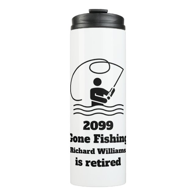 Gone Fishing Fisherman Retirement Gift Thermosbecher (Vorderseite)