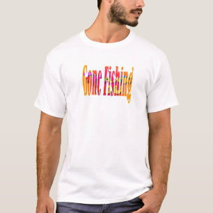 Gone Fishing Fun Novelty Herren Weiß T-Shirt