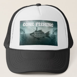 Gone Fishing Funny Fisherman Hat Truckerkappe