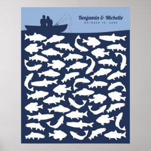 Gone Fishing Gast Book Poster - 50 Unterschriften