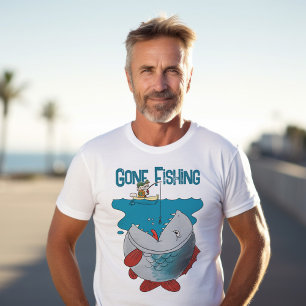 Gone Fishing Gewartet für den großen Cartoon der F T-Shirt