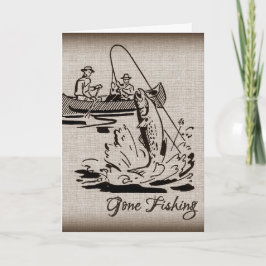 Gone Fishing Happy Birthday Card für Fischer Karte