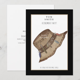 Gone Fishing Hat Retirement Party Einladung