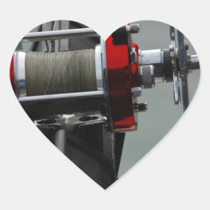 Gone Fishing Herz-Aufkleber