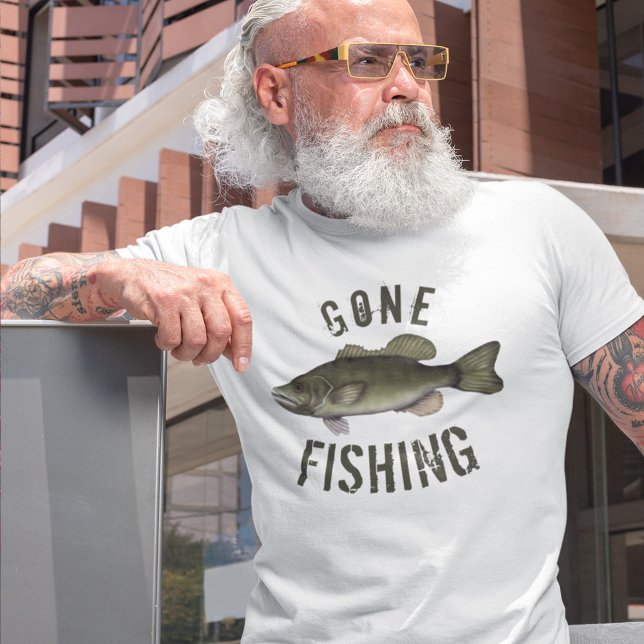 Gone Fishing Lake Up North Fish Niedlich Bass T-Shirt (Von Creator hochgeladen)