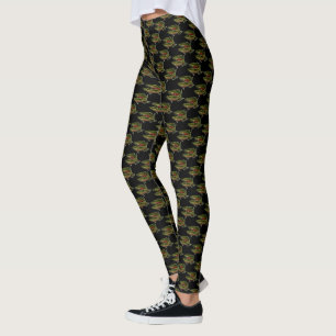Gone Fishing Leggings Lachs Kunst Maggiore